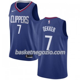 Canotte Uomo Los Angeles Clippers Sam Dekker 7 Nike 2017-18 Blu Swingman